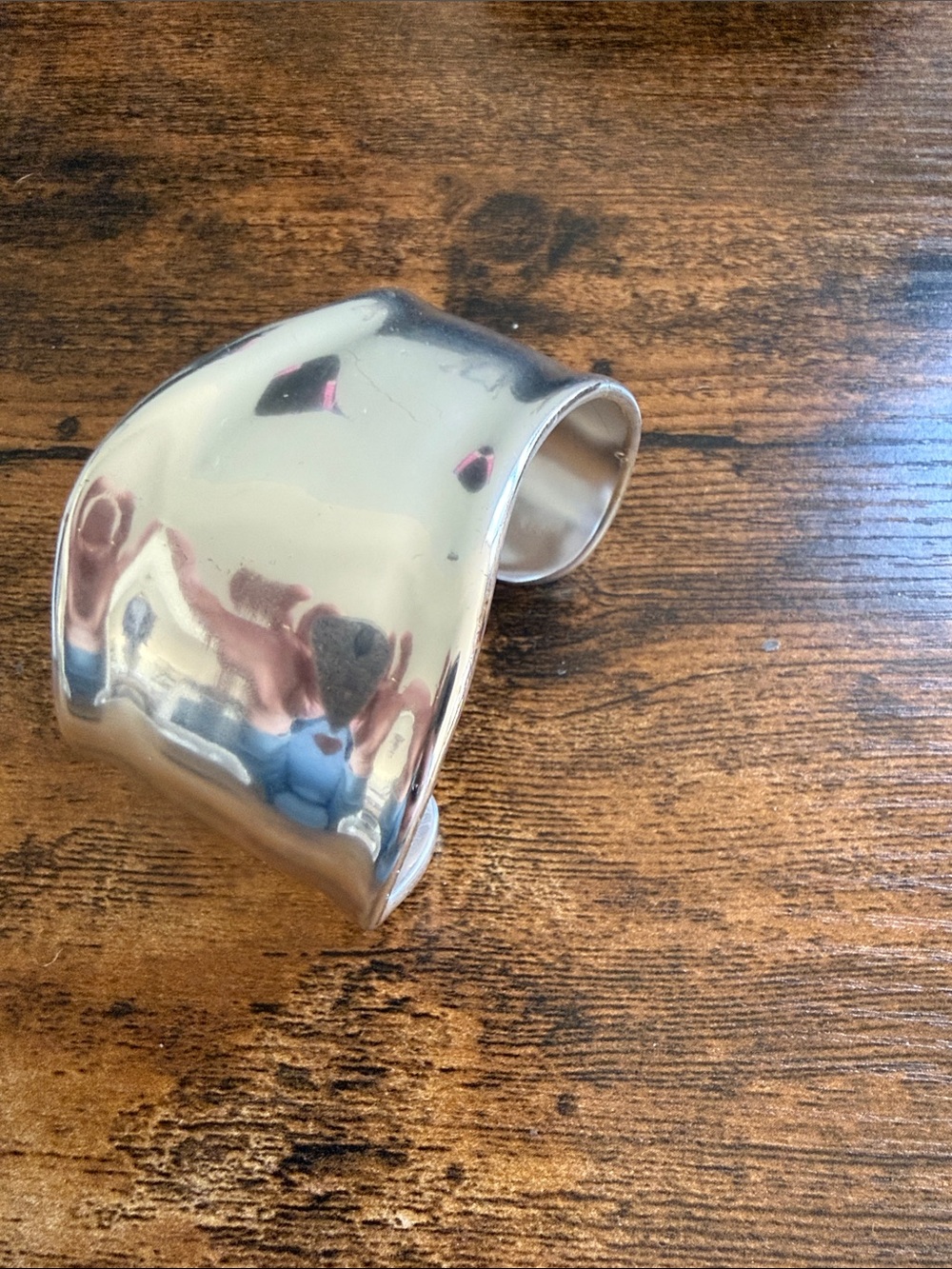Madewell Polished Silver-Tone Wide Cuff Bracelet